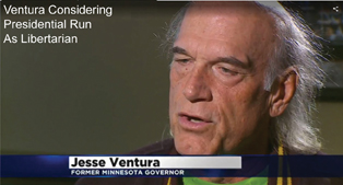 Jesse Ventura interview on CBS affiliate (TV screen image)